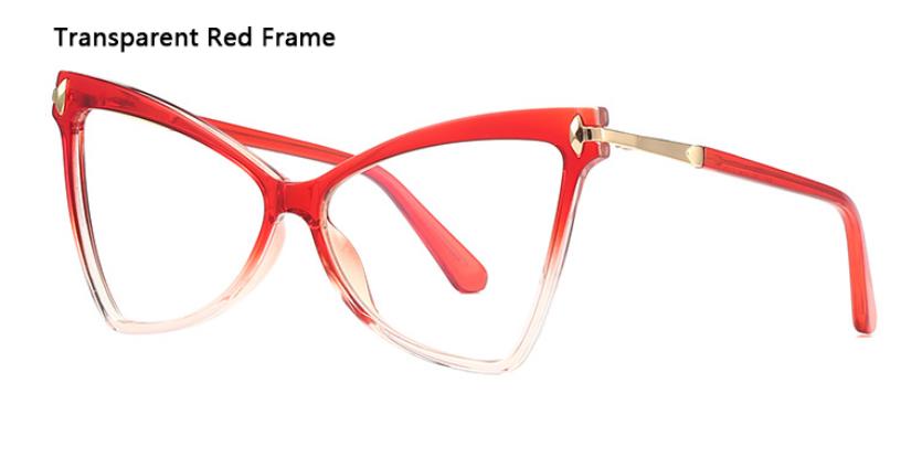 Vrouwen TR90 Mode Trend Vlinder Brilmontuur Vrouwelijke Anti Blauw Computer Brillen Custom Bijziendheid Hyperopie Lens: C3