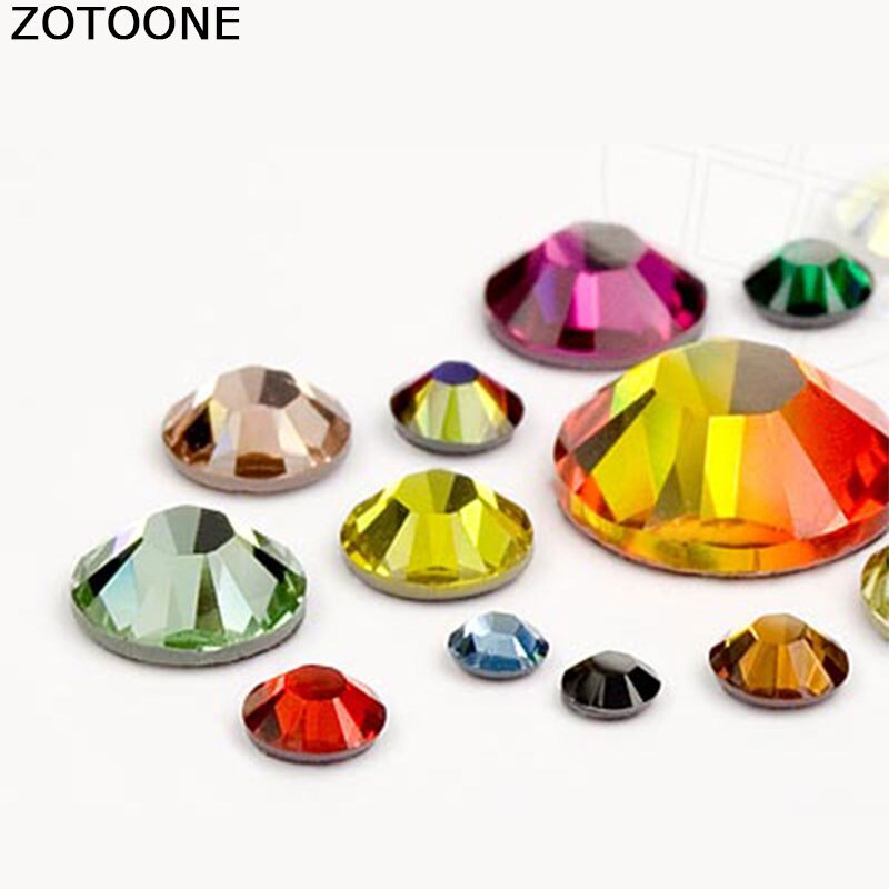 Zotoone heldere kristal strass strijkapplicatie met hotfix strass steentjes voor kledingdecoratie, platte achterkant strass steentjes cyrkonie e