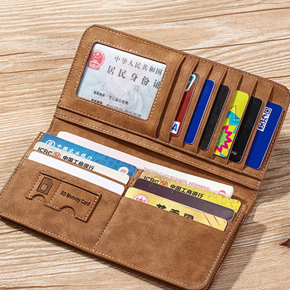 Card Holder Leather Men Women Anti-magnetic Bank Credit Card Holder Minimalist Wallet Busienss Case Pocket Coin Purse