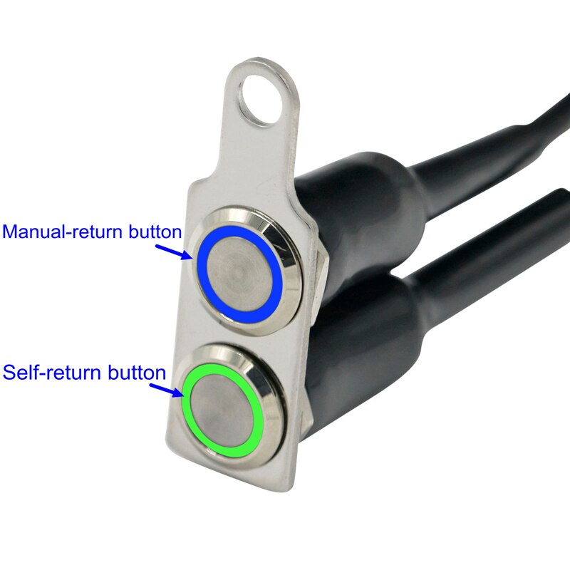 LMoDri Motorcycle LED Switch Waterproof ON-OFF Handlebar Adjustable Mount Stainless Steel Switches Button DC12V Fog Light: 3