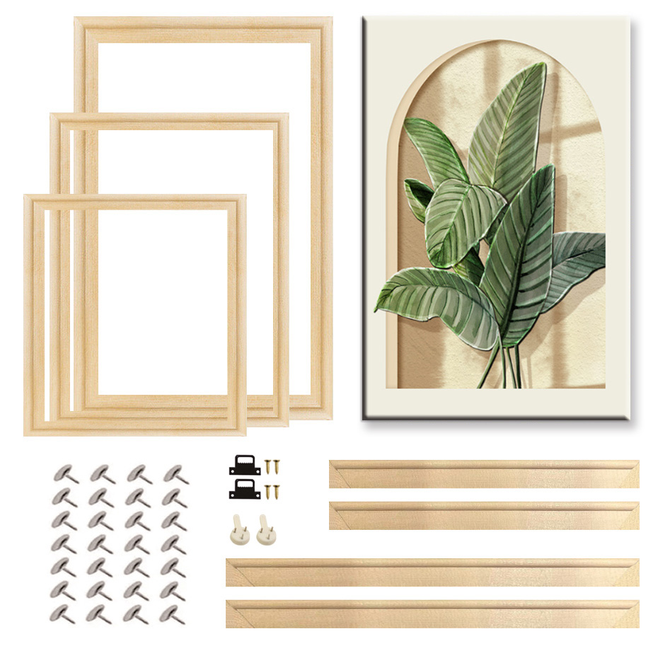 25x35 30x40 cm Natuurlijke Houten Fotolijst Voor Muur Canvas Frame Diamant Schilderij Frame Foto poster Muur Frame Home Decor