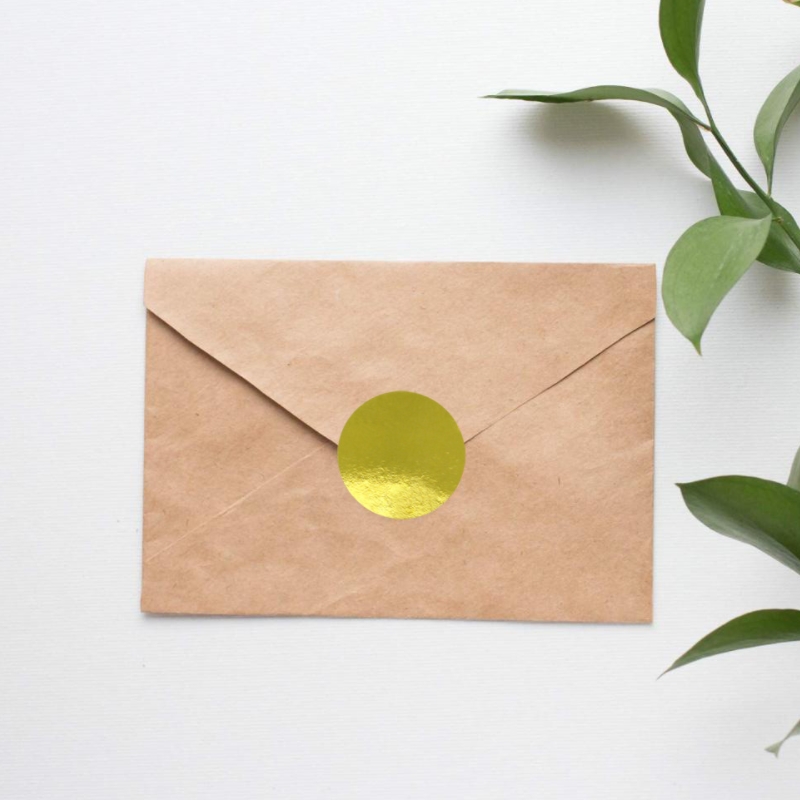 100/500PCS Round Golden Stickers 25mm Blank Seal Labels stickers Scrapbooking for Wedding decoration stationery stickers