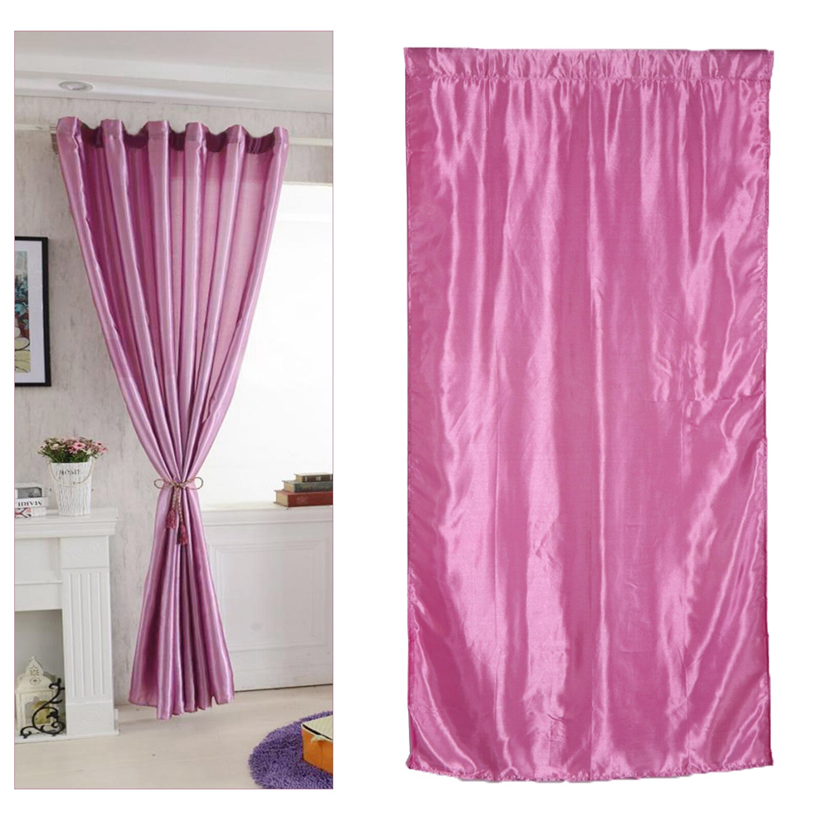 Gordijnen met roede, verduisterend effen kleur voor woonkamer, slaapkamer, café