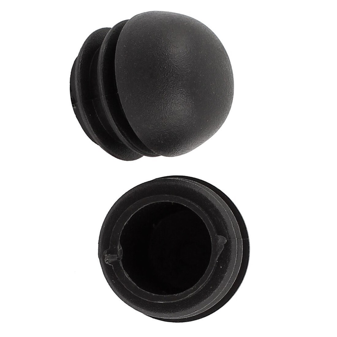 ! 2 Pcs 25mm Dia Plastic Round Tube Inserts End Blanking Caps Black