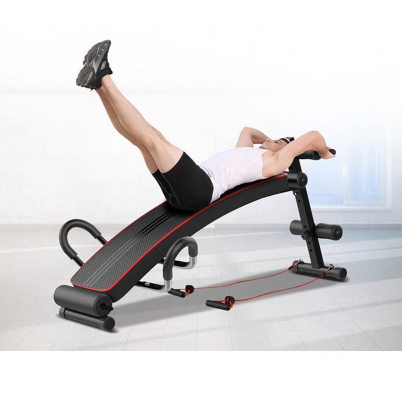 Sit-ups Supine Board Home Fitness Multi-function Load 200kg + Two Training Ropes Sit-ups Auxiliary Drawstring Push Ups HWC