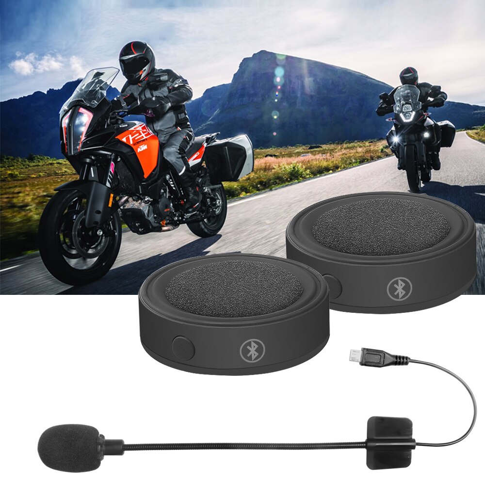 Motorräder Bluetooth 5,0 Motor- Helm Headset Drahtloser Freihändiger Stereo Kopfhörer FM Empfänger Wasserdicht Nicht Helm Intercome