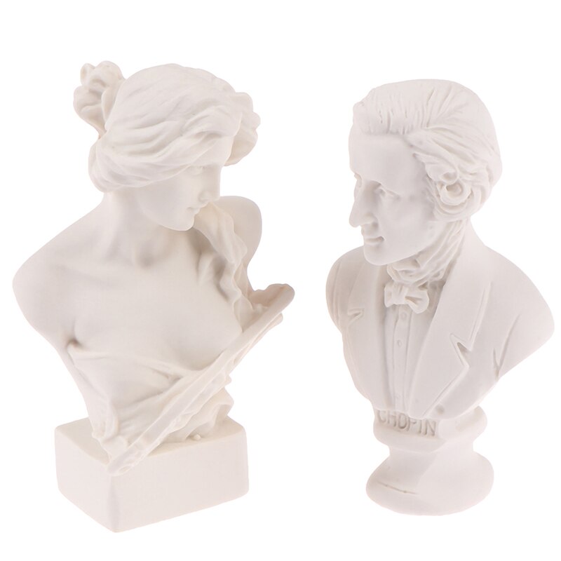 Lalka Dom miniaturowe meble symulacja biały żywica biust mini popiersie statua udawaj zagraj w zabawki domowe dla dzieci dzieci