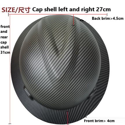 Safety Helmet Wide Full Brim Hard Hat Lightweight High Strength Work Cap Construction Railway Metallurgy Mine Summer Sunshade