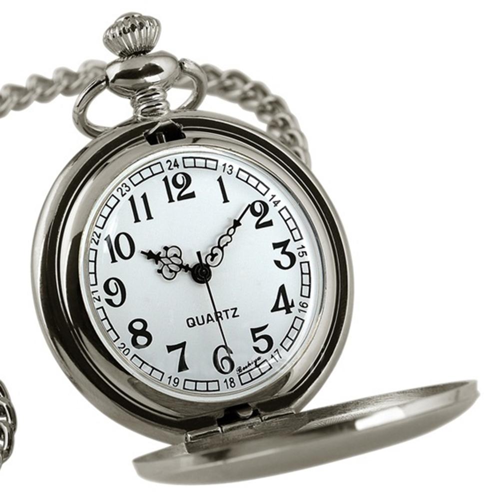 Retro vintage fickur klassisk herr steampunk slät kvarts fickur smycken legering kedja hänge med halsband kedja