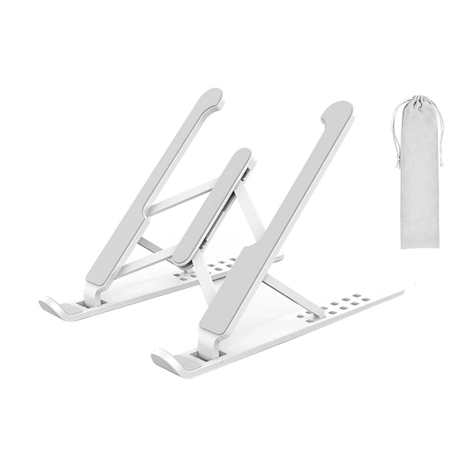 Laptop Stand Portable Tablet Holder Folding Laptop Mount Riser Portable Computer Laptop Mount: White