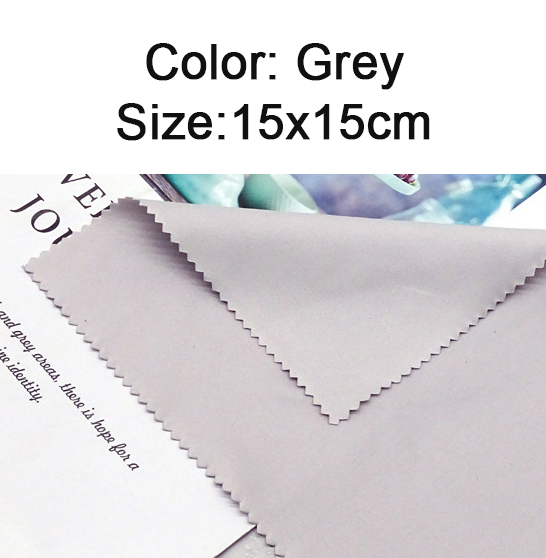 100 Stuks 230gsm Naald 1 Bril Lens Microfiber Reinigingsdoekje Brillen Reiniger 15X15Cm 17X14Cm Kleurrijk Grijs Wit Zwart: GRIJS