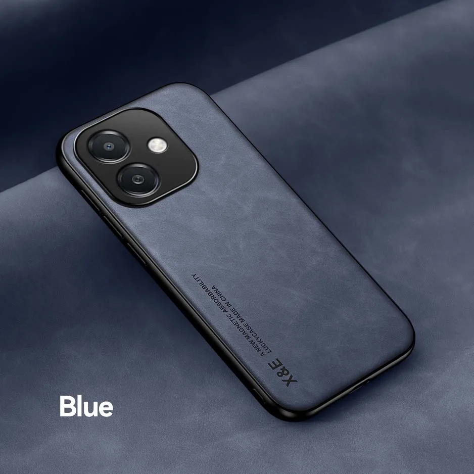 Coque pour OPPO A60 A40 A40M A3X 4G 5G, étui de protection avec support magnétique pour voiture: ABS / Bleu