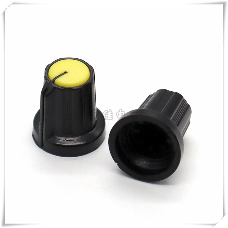 10 Stuk 15Mm * 16.5Mm Twee-Kleur Plastic Knop Cap Bloem As Potentiometer Codeerschakelaar Knop