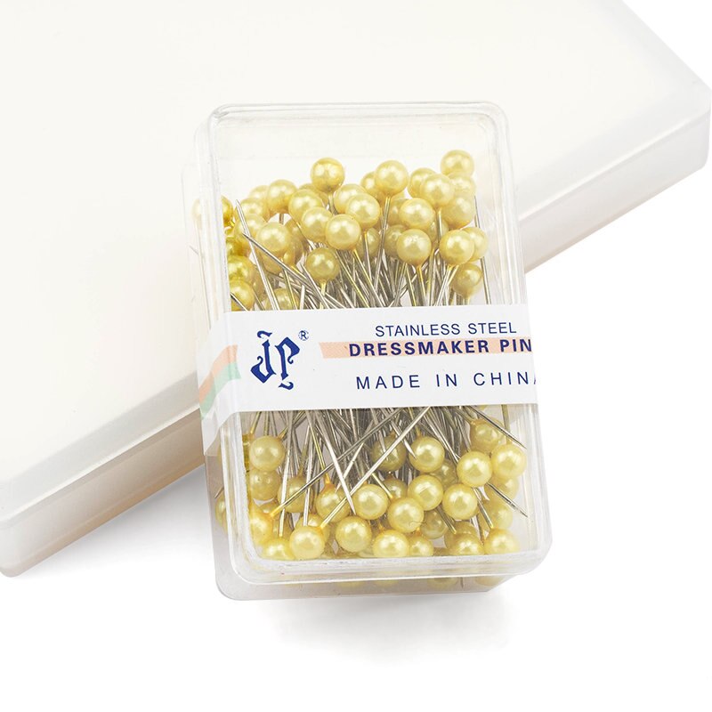 100PCS edelstahl schneiderin pins bunte ball köpfe nadeln Einfach Schmuck Machen Werkzeuge perlen pins für schmuck, die DIY: Yellow