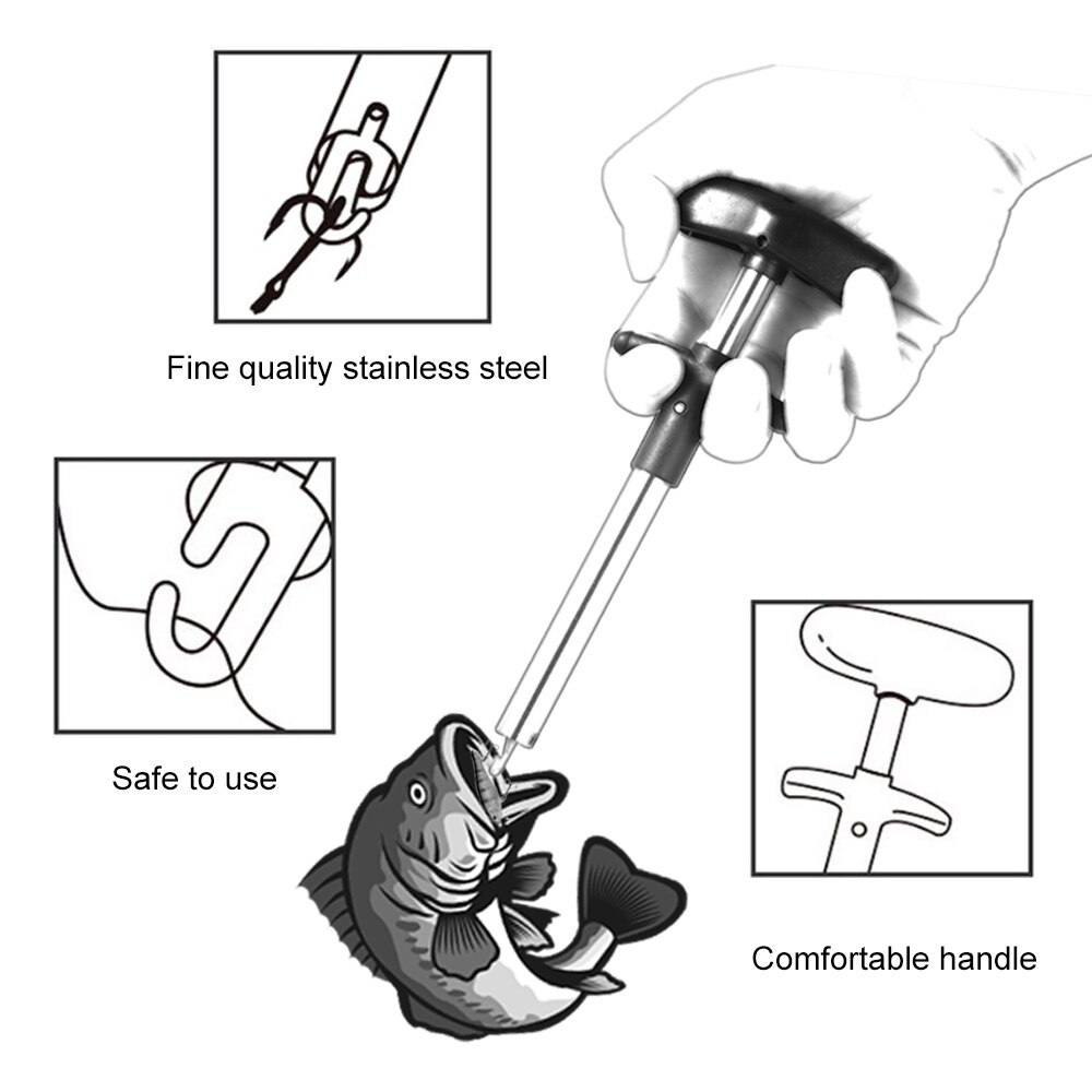 T-type Fish Hook Remover Minimaliseren Verwondingen Vishaken Verwijdering Afhaken Vissen Vissen Gereedschap Accessoires