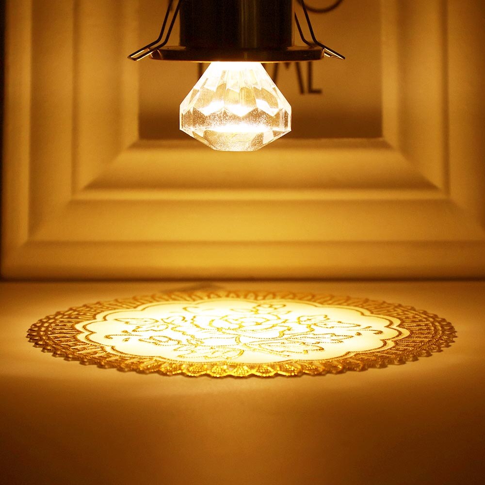5PCS Luxurious LED Spotlight Mini Led Spot Light Cabinet Lamp Bulb 3W Diamond Ceiling Down Lighting AC85-265V Gold Aluminum JQ