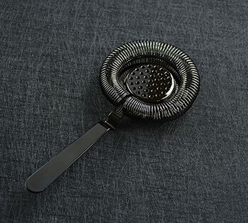 Stainless Steel Bar Strainer Cocktail Strainer Hawthorne Strainer: Black