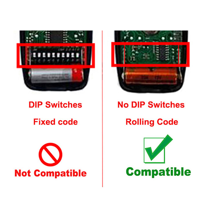 Compatible avec NICE ERA FLORS FLO2RS FLO4RS FLORE FLO2RE FLO4RE ONE ON2E ON4E INTI INTI2 Télécommande de porte de garage 433,92 MHz
