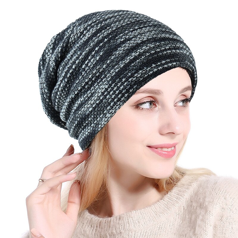 Maglia Beanie Cappelli per Le Donne, Esclusive Cable Knit Beanie-di Spessore, Morbido E Caldo Chunky Beanie Cappelli: 2