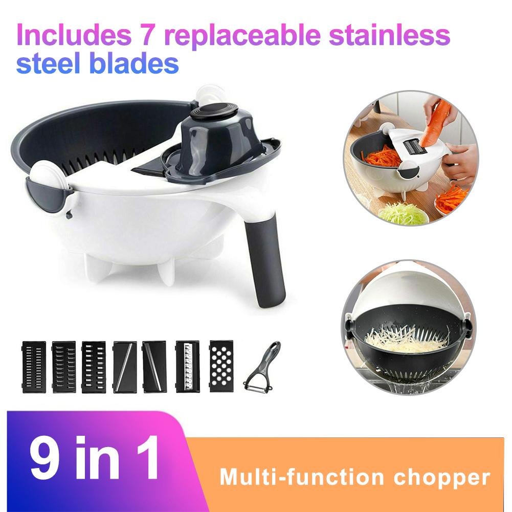 Kitchen Accessories Gadgets Vegetable Cutter Mandoline Slicers Shredders Choppers Graters Kitchen Supplies Tools Things: 9 In 1 Vegetable Cut