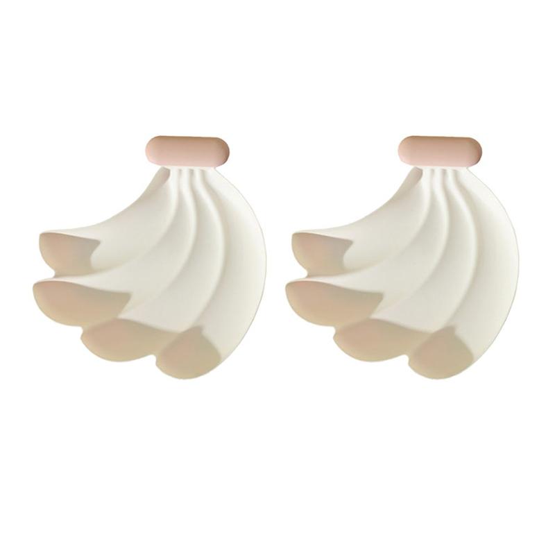 2 stk bananform snack tallerken snack fad tør frugt mad bakke husholdning plast serverings tallerken til hjemmet: Hvid