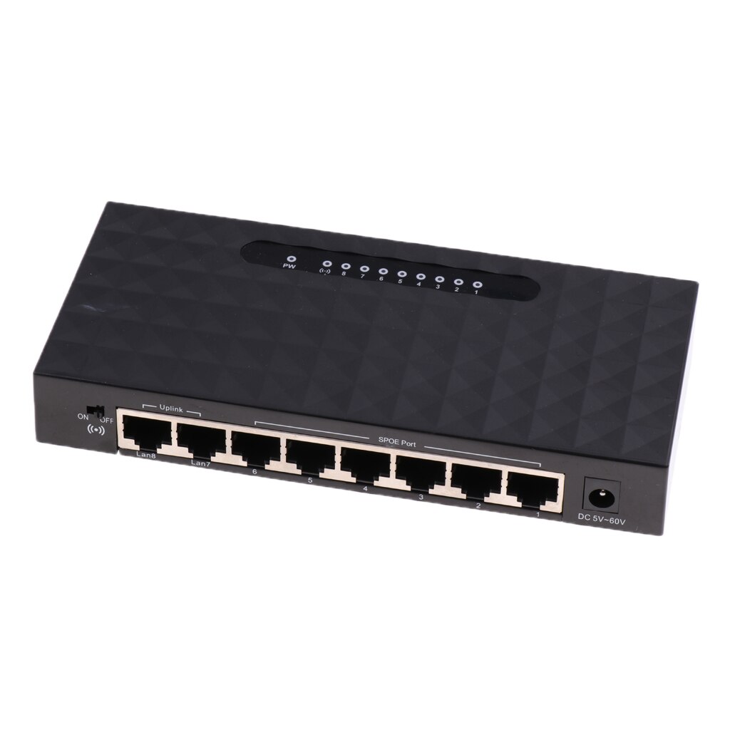 Interruptor rápido SPoE de 6 puertos con 2 Ethernet, IEEE802.3/802.3u 10/100Mbps