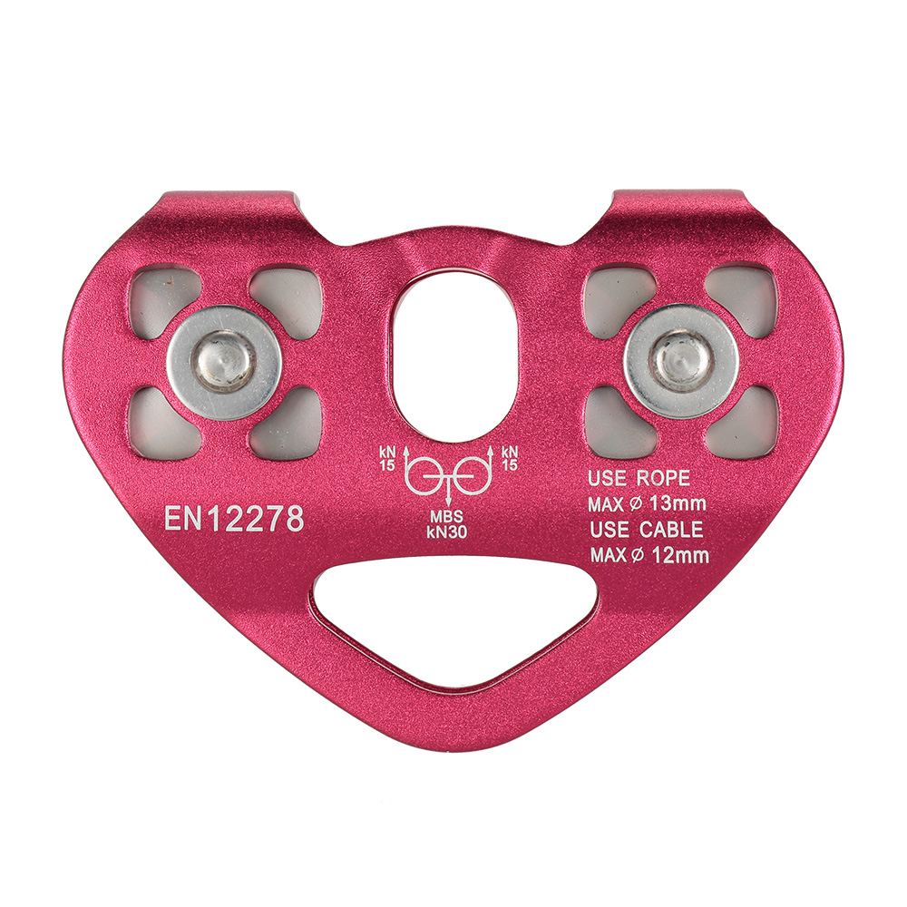 Cable Trolley Lixada 30kN Cable Trolley Pulley with Ball Bearing Climbing Caving Aloft Work Zipline Cable Trolley Trolley