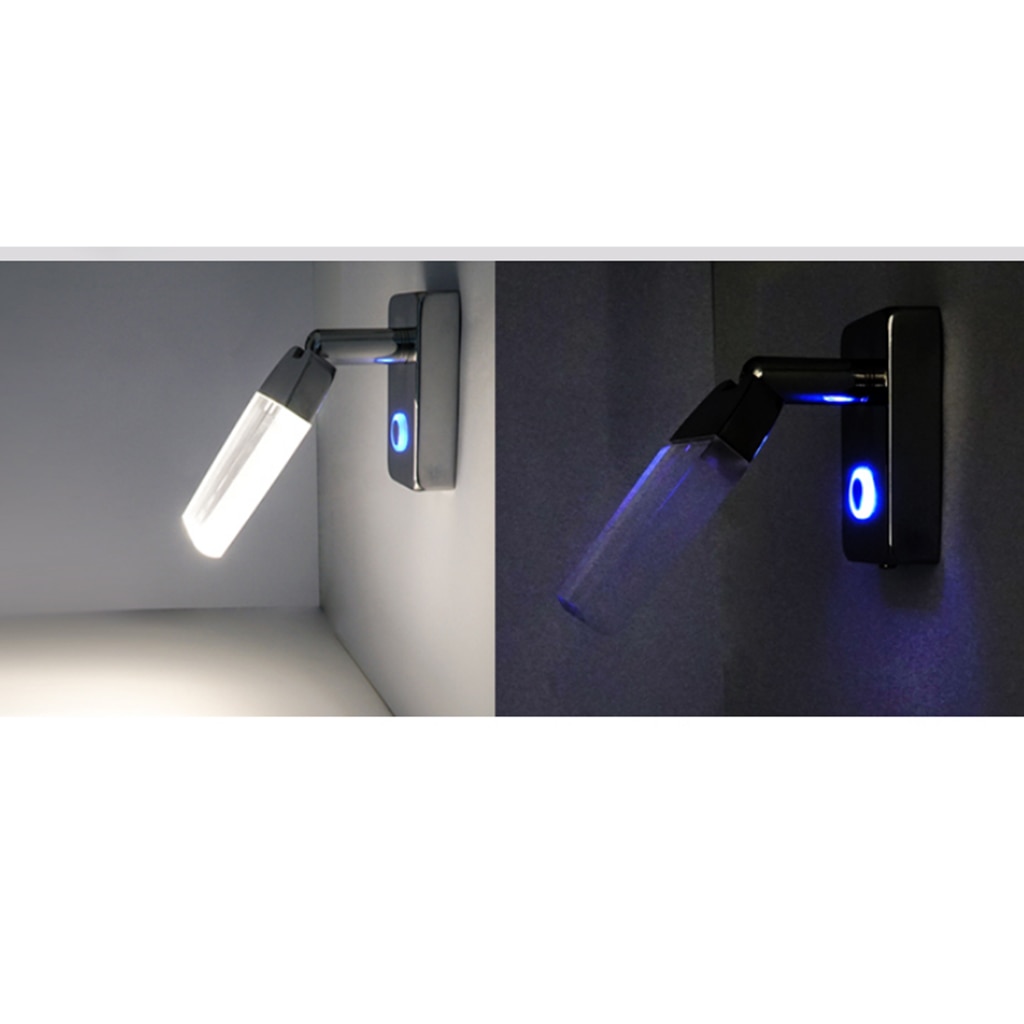 Marine Boat RV Swivel LED Reading Light USB Dimmable Touch Control 12/24V