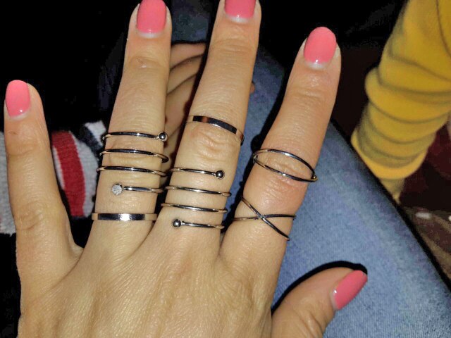 KISSWIFE Heißer Einzigartige Ring Set Punk Gold Farbe Knuckle Ringe für frauen Finger Ring 6 PCS Ring Set Beste