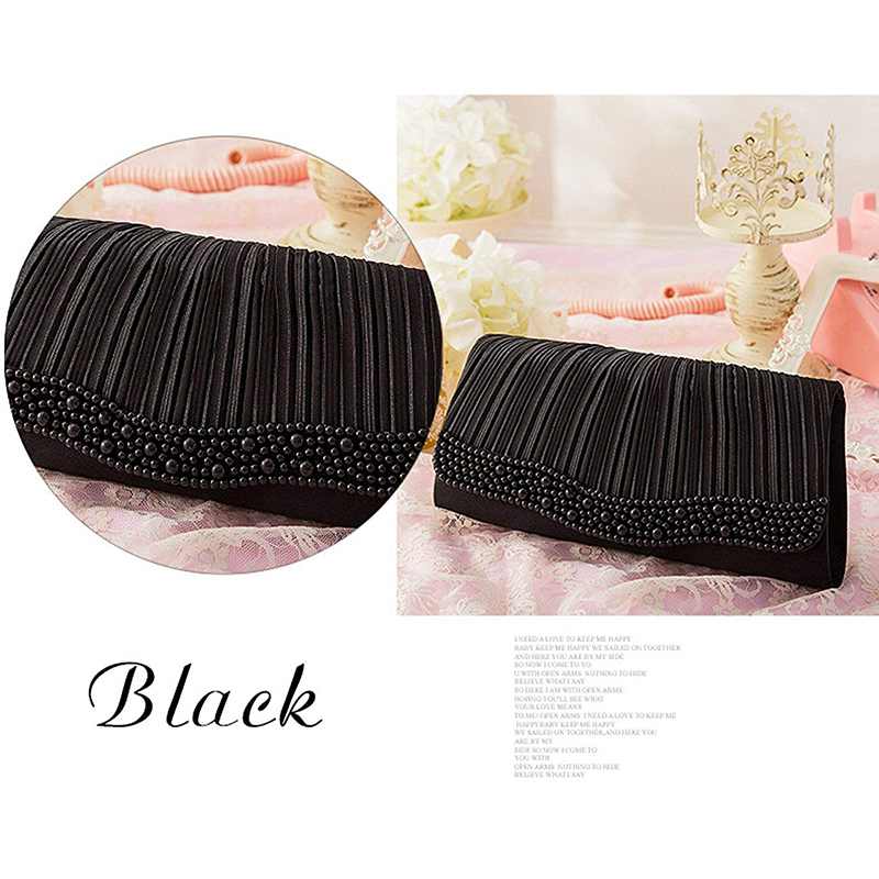 Women's Party Bag Wedding Clutch Bag Party Back, Black
