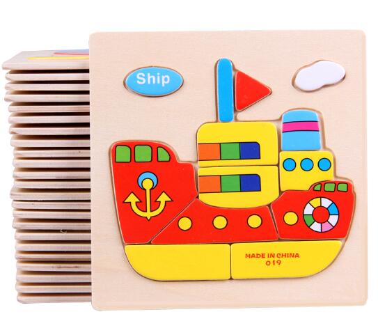 Baby Spielzeug Holz Puzzle Nette Cartoon Tier Intelligenz Kinder Bildungs Gehirn Teaser Kinder Tangram Formen Jigsaw