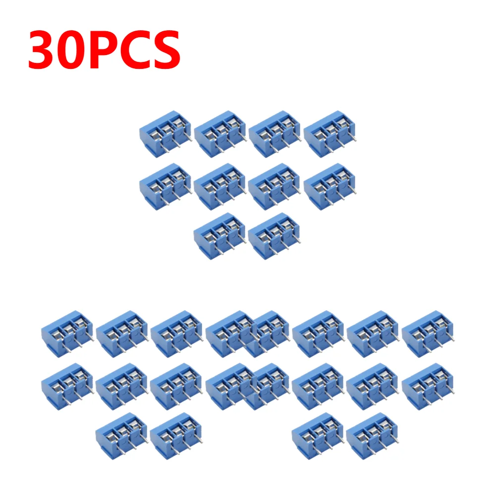 10-50Pcs PCB Mount Screw Terminal Block Connector Straight Pin 2P 3P KF301 Spliced Screw Terminals Block Connector for Arduino