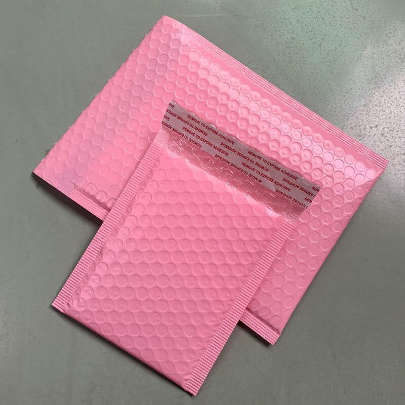 ZK40-sobres acolchados de burbujas para correo, película de perlas de , bolsa de sobre para libro forrado, autosellado, color rosa, 50 Uds.