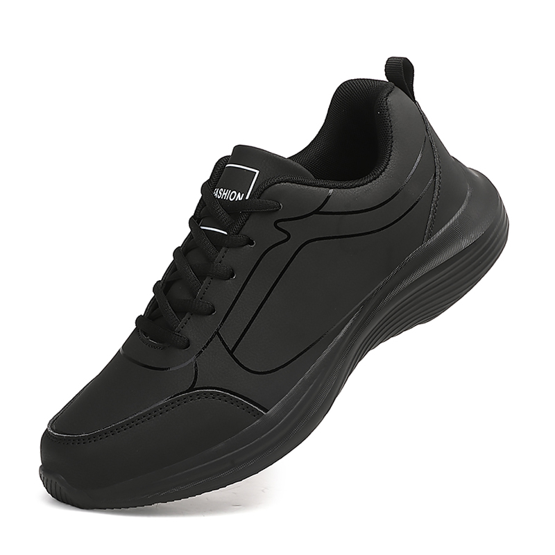 New men's pu sneakers, men's casual shoes, outdoor jogging training shoes, high-quality comfortable men's shoes, size e 48: Beige / 43