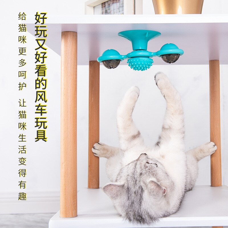 Kat Speelgoed Krassen Rond De Windmolen Met Verlichte Bal Draaitafel Tease Kat Stok Huisdier Oefening Intelligentie Reactie