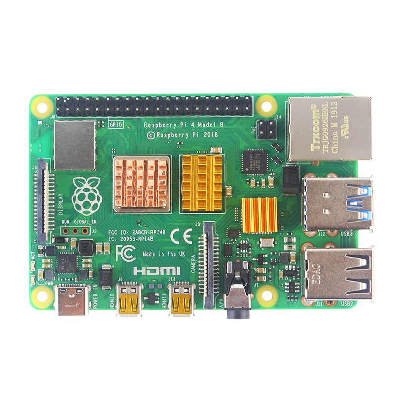 Dissipateur thermique pour Raspberry Pi 4B, radiateur en cuivre et aluminium, kit de refroidissement RPI142, 3 pièces