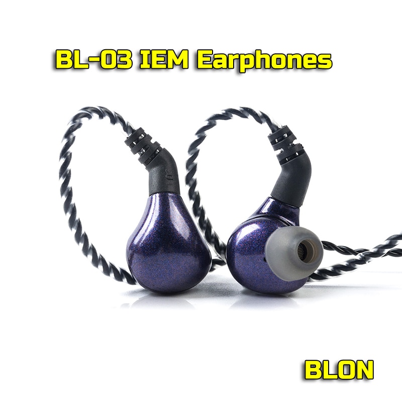 Blon BL-03 Hifi Eearphones 10Mm Carbon Nanobuis Diafragma Dd Driver 32Ω 3.5Mm Plug Chifi Oordopjes W/Afneembare kabels, BL03