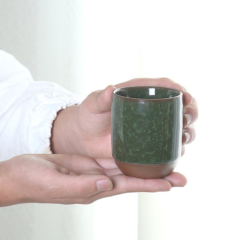 Chanshova 150ml traditionell kinesisk stil sprakande keramik tekopp teservis porslin små kaffekoppar mugg  h391