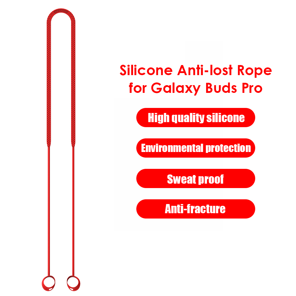 silicone anti perduto cinghia auricolari corda per il collo per SAMSUNG galassia mini cuffie pro senza fili cuffia cordino per collo corda corda corda: nero giallo