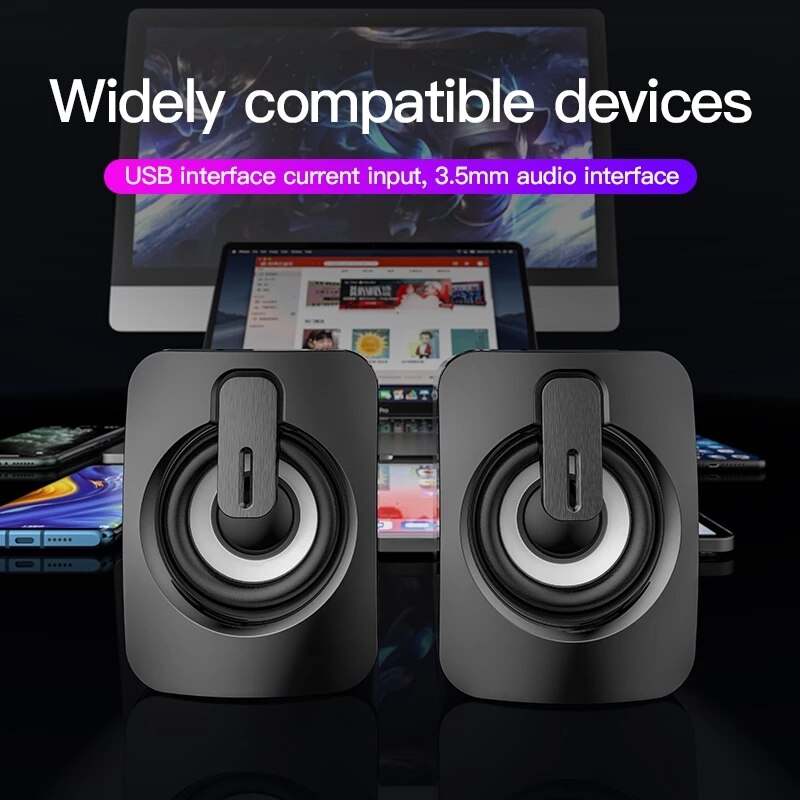 Computer Speaker Usb Bedrade Luidsprekers Geluid Surround Luidspreker Voor Pc Laptop Notebook Niet Bluetooth Luidsprekers