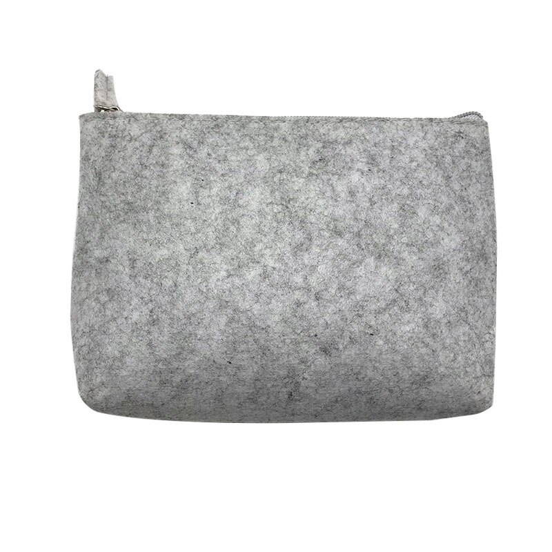 Sac organisateur de gadgets de voyage en feutre, sac de câble numérique Portable, sac de rangement d'accessoires électroniques, pochette de transport pour alimentation USB: Light Gray
