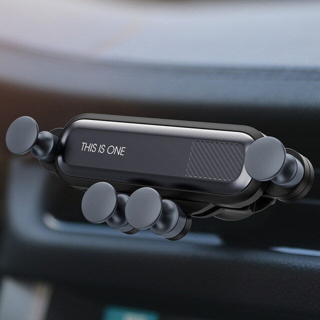 Getihu Gravity Auto Telefoon Houder Air Vent Clip Mount Geen Magnetische Mobiele Ondersteuning Mobiele Stand Voor Iphone X Xiaomi Smartphone in Auto: Black