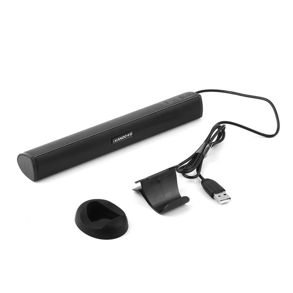 N12 Usb Laptop Portable Stereo Speaker Audio Soundbar Mini USB Laptop Portable Speakers Sound Bar Speakers to PC: Black