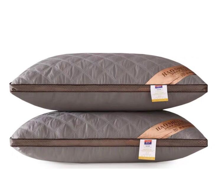 Nueva almohada alternativa blanca de 48x74 cm, almohada de 5 estrellas para Hotel, tela de microfibra, ropa de cama, cuello, almohadas suaves lavables para la salud, ropa de cama: color3