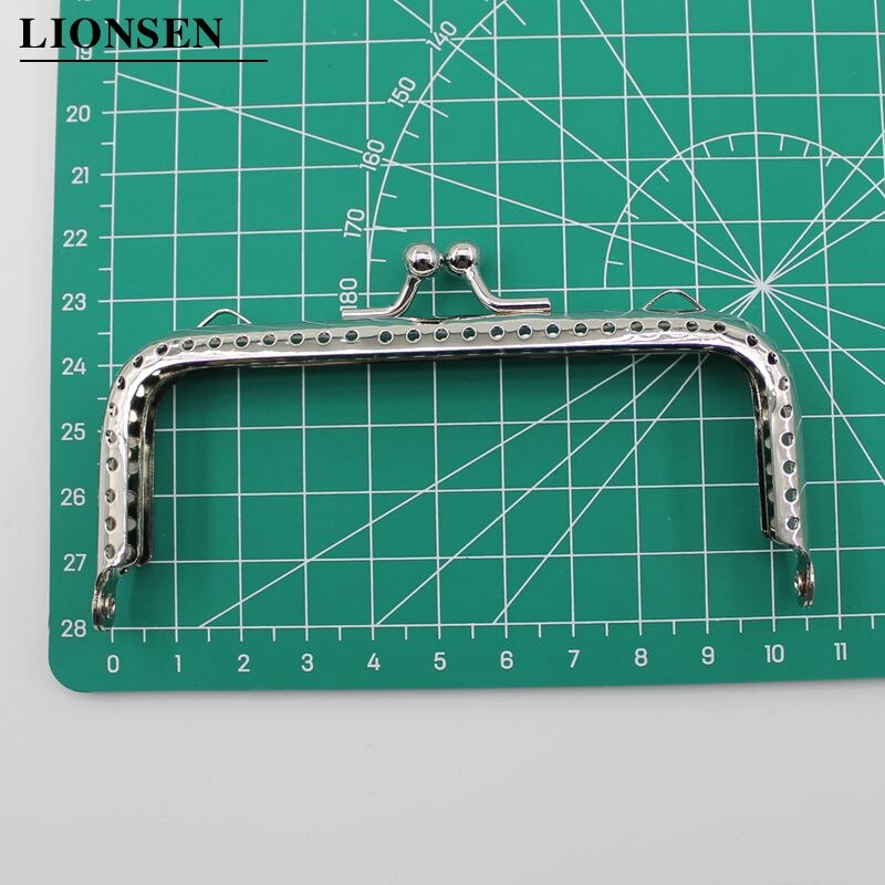 1 Stuk Glanzende Zilveren Vierkante Basic Metal Purse Frame Kus Sluiting Lock Diy Tas Accessoires 6.5/8.5/10.5/12.5/15/18Cm