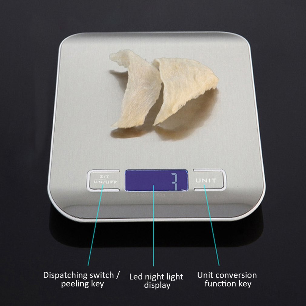 Huishoudelijke 1g 5kg / 10kg voedsel dieet postweegschaal meetinstrument slanke lcd digitale elektronische weegschaal