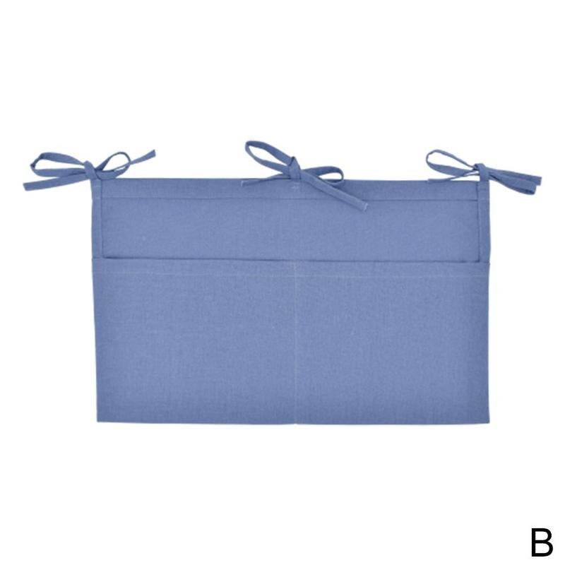 Baby bett lagerung hängenden beutel leinen doppel fach lagerung hängenden beutel multifunktionale windel tasche handtuch molaren spielzeug lagerung tasche: B
