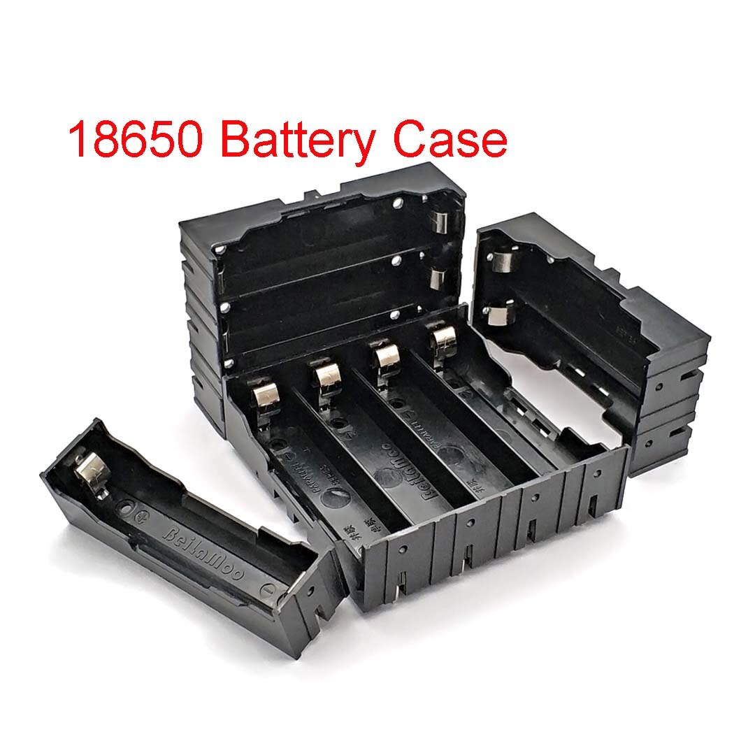 Zwarte Diy 1/2/3/4 Sectie Plastic Battery Case Houder Storage Box Voor 18650 Oplaadbare Batterij 3.7V Diy