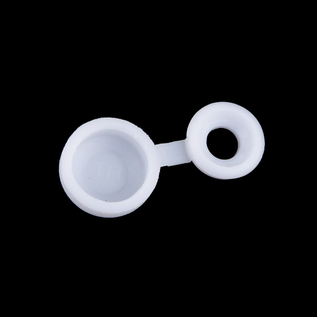 50 Pieces Hinged Plastic Screw Washer Cover Caps 27mm For 6g 8g Screws White