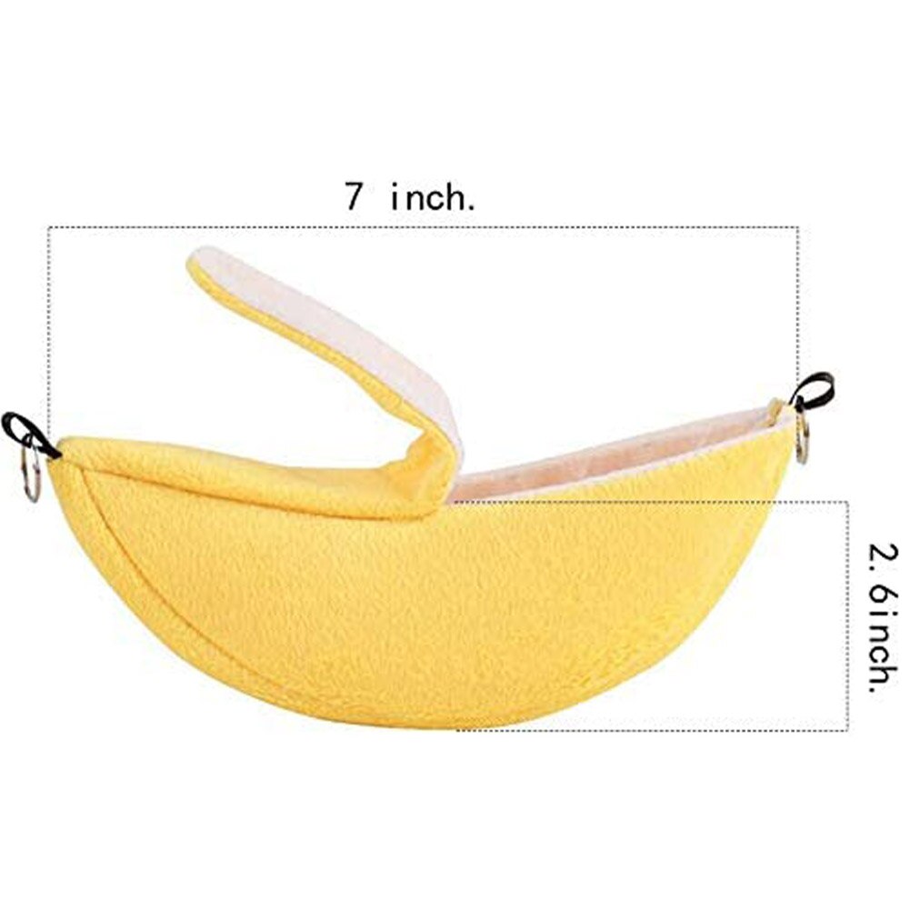 Small Animal Banana Hamster Bed House Hammock Warm Bed House Cage Nest Hamster Accessories for Sugar Glider Hamster Small Bird